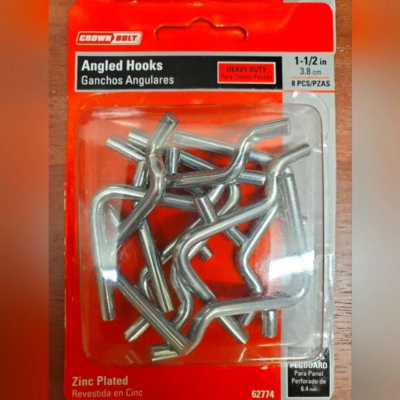 1/4" Peg Hook Assortment Bundle Peg Board Accessories - Picture 2 of 4